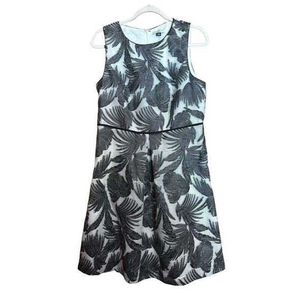 H Halston Fit & Flare Dress Womens 14 Multicolor Metallic Sleeveless Cocktail - Picture 1 of 8